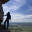 El panorama que se ve desde la vía ferrata de Riglos es espectacular.  (Jon Izeta/Comarca Hoya de Huesca.)