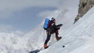 Maciej Berbeka durante la expedición invernal al Broad Peak 2013 (Adam Bielecki)