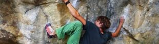 Pirmin Bertle en Drop a line 8C+ de Cousimbert  (Col. P. Bertle)