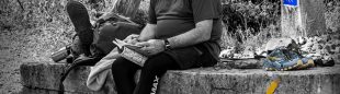 Foto ganadora del concurso de fotografías del Camino de Santiago 2016 titulada Descanso en el camino  (Javier Yárnoz Sánchez)