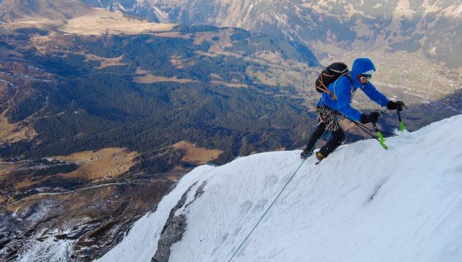 Morgan Baduel en las Grandes Jorasses (Tulson Tolf)
