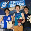 Podio masculino Copa del Mundo de Búlder 2017 en Hachioji. EddIE Fowke / IFSC  (EddIE Fowke / IFSC)