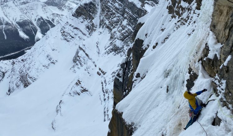Santi Padrós en 'Rocket Man' en el Mt. Patterson (Foto: Col. S.Padrós).