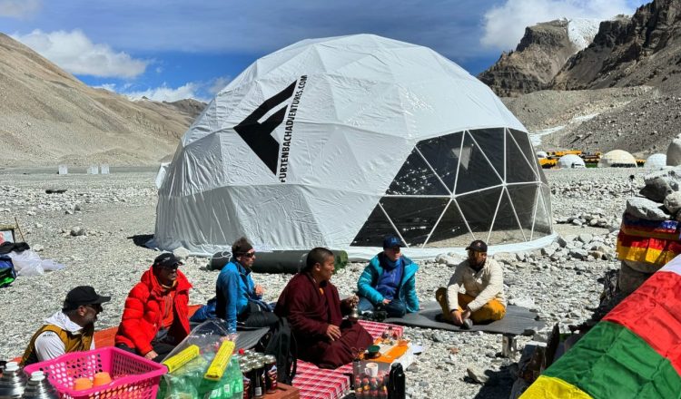 Campo base de Furtenbach Adventures en la cara norte del Everest (Furtenbach Adventures).