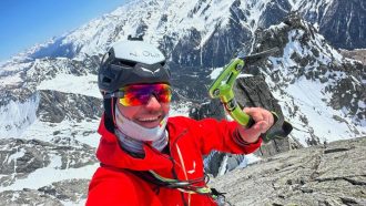 Simon Gietl en 'Lumina' al Wildgall (Foto: @simongietl_alpinist).