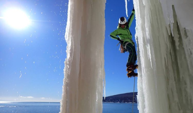 Santi Padrós en Cap d'Aigle durante la expedición a Quebec 2026 (Foto: Col. S.Padrós).